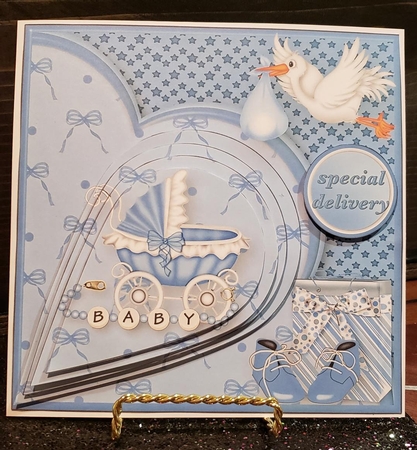 Special Delivery, Boy - Teardrop Pyramid Card Mini Kit by Angela Taylor