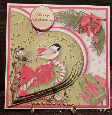 Christmas Birds - Teardrop Pyramid Card Mini Kit by Angela Taylor