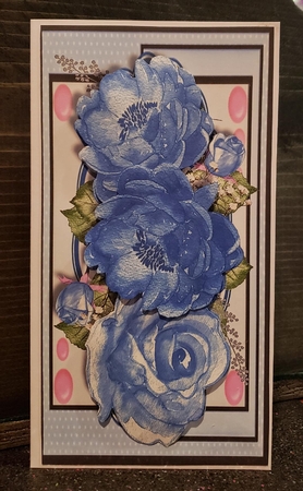 D,L Beautiful Blue roses and Verse  by Angela Taylor