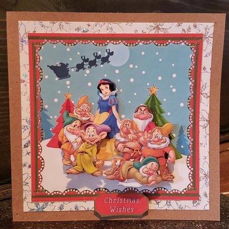 SNOW WHITES CHRISTMAS WISHES CARD FRONT TOPPER by Angela Taylor