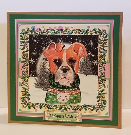 Boxers Christmas Jumper by Angela Taylor