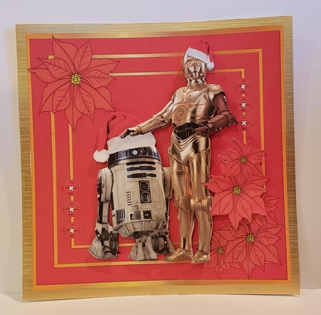 Simply Red Christmas Card 9 by Angela Taylor