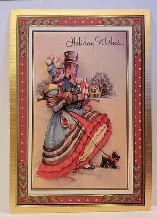 Christmas Stroll Decoupage Topper by Angela Taylor