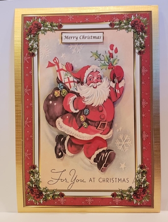 Father Christmas Decoupage Topper  by Angela Taylor