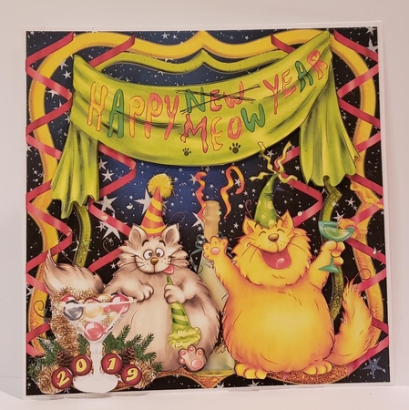 Pussy Cat New Year by Angela Taylor