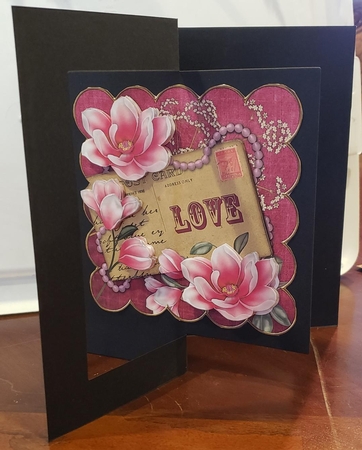 Cerise Magnolia Love 6in Decoupage Step by Step by Angela Taylor