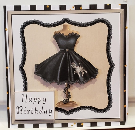 The Little Black Poodle Dress Quick card by Angela Taylor