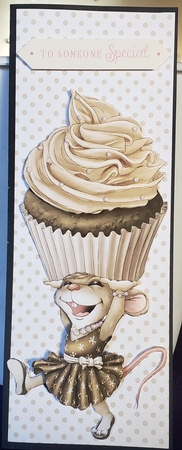 Mrs Cup Cake Mouse (Chocolate) Decoupage Sheet by Angela Taylor