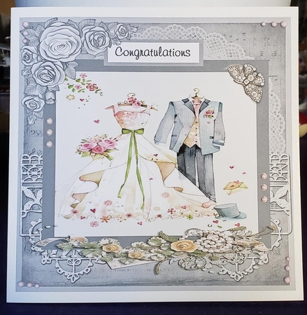 Wedding couple greeting card by Angela Taylor