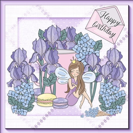 Birthstone Backgrounds 4b 8x8 by Angela Taylor