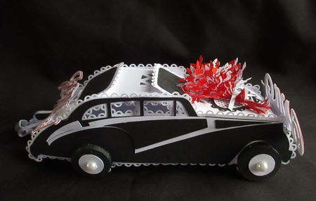 3D Vintage Wedding Car & Box by Angela Walker