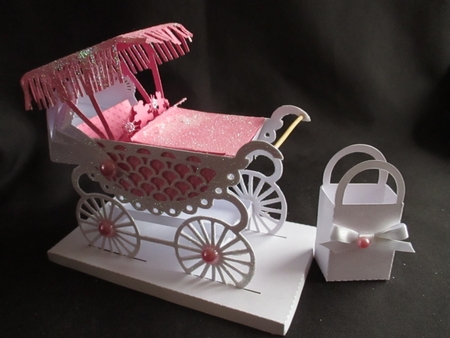 Old Fashioned Pram & Box by Angela Walker