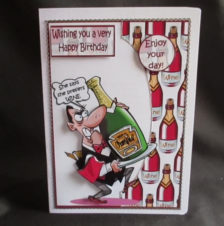 Te Lady Prefers Wine 2 by Angela Walker