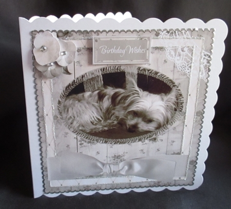 SHABBY CHIC SEPIA YORKIE MOTHERS DAY by Angela Walker