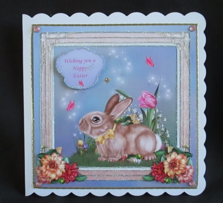 Easter Wishes Decoupage Topper 2 by Angela Walker
