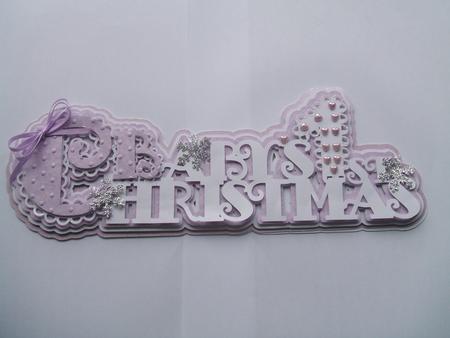 Scalloped Layered Baby's 1st Christmas Card by Angela Walker