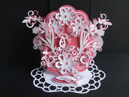 Flower Easel Layered Card by Angela Walker