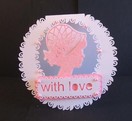 With Love Lady Aperture Card by Angela Walker