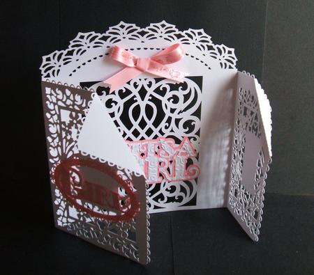 New Baby Girl Card by Angela Walker