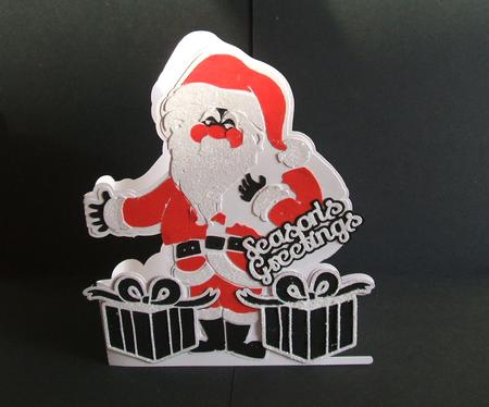 Santa & Presents Layered Card by Angela Walker