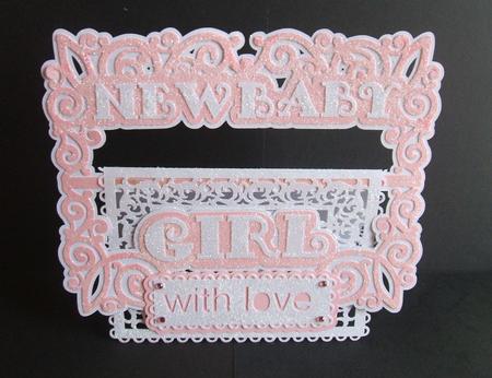 New Baby Girl Buckle Card by Angela Walker