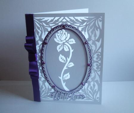 With Love Rose Card by Angela Walker