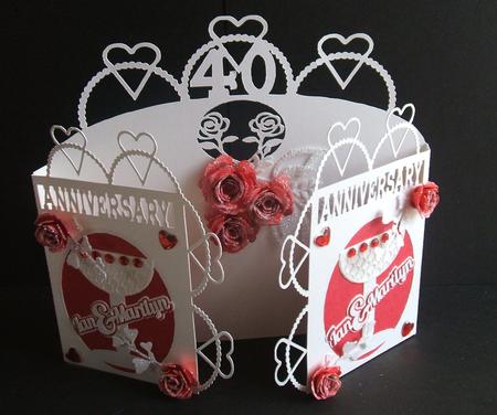 40th Anniversary/birthday Bottle Card by Angela Walker