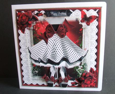 Beautiful Red Bow Polka Dot Dress and Shoes by Angela Walker