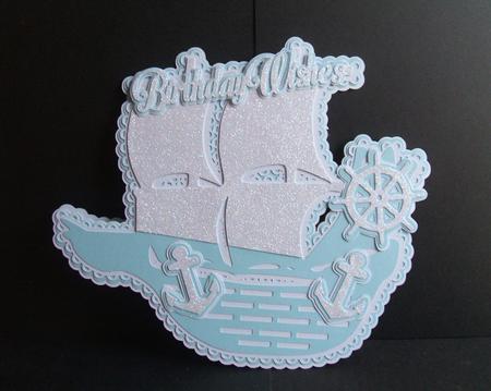 Birthday Layered Ship Card by Angela Walker