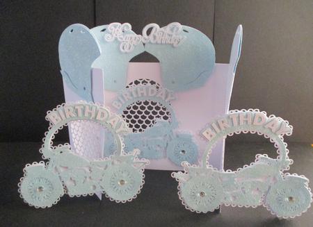 Birthday Motorbike Door Card by Angela Walker