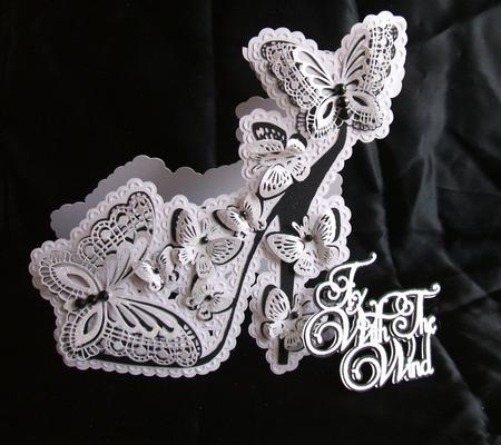 Butterfly Shoe Card by Angela Walker
