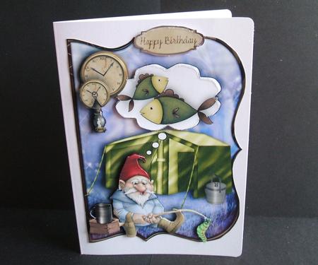 Camping Time Male Card by Angela Walker