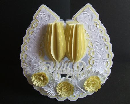 Horseshoe Glass Card by Angela Walker