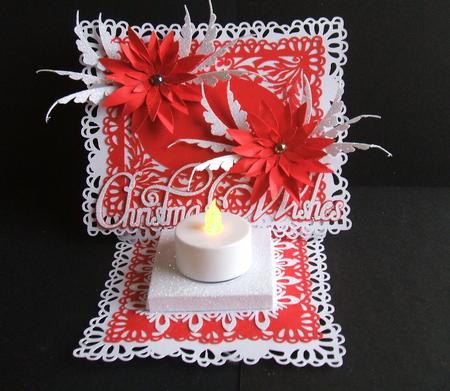 Christmas Tealight Easel 2 by Angela Walker