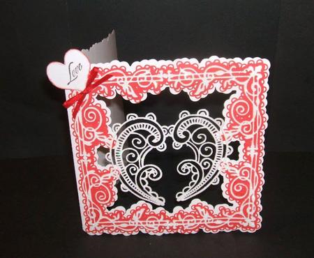 Suspended Heart Card - Only by Angela Walker