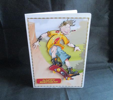 Skater Dude Yellow by Angela Walker