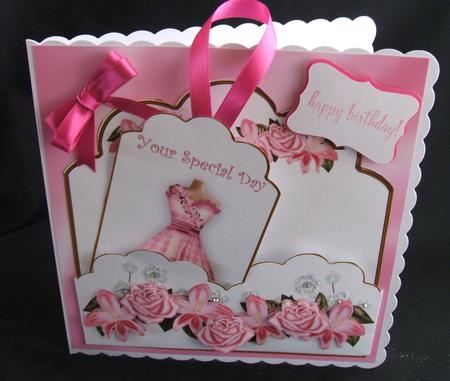 Pink Check Special Day Ink Saver Fashion Tag Mini Kit by Angela Walker