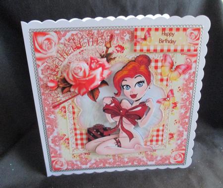 Beautiful Bow Retro Style Card Front Kit by Angela Walker