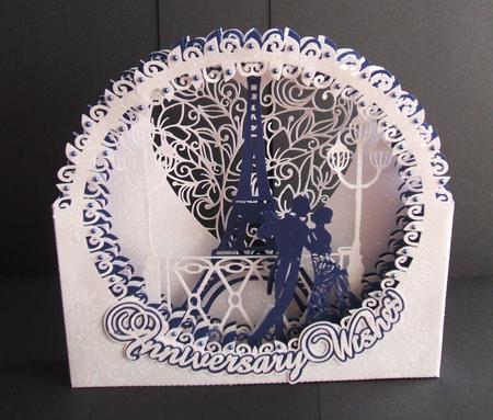Anniversary Fancy Shadow Box Card by Angela Walker