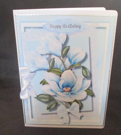 Lovely Magnolias in Blue  by Angela Walker