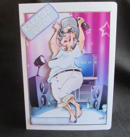 Karaoke Queen Dudess Grey Hair by Angela Walker