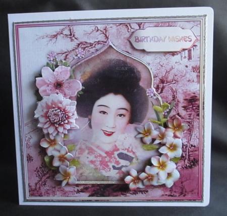 Oriental Beauty 8" Square Card Mini-kit by Angela Walker