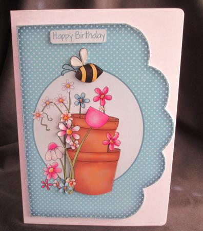 Garden Scene with Bug by Angela Walker