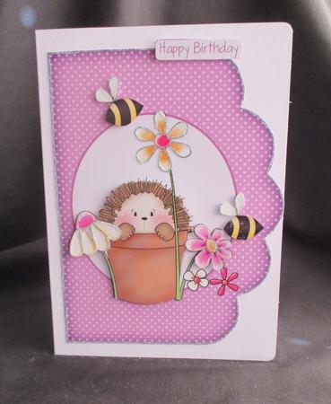 Hedgehog in Garden by Angela Walker