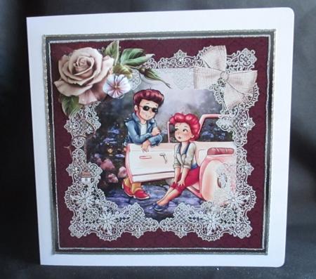Young Lovers with Roses & Lace Mini Kit by Angela Walker