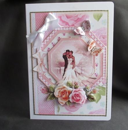 The Bride and Groom A5 Card Front Kit by Angela Walker