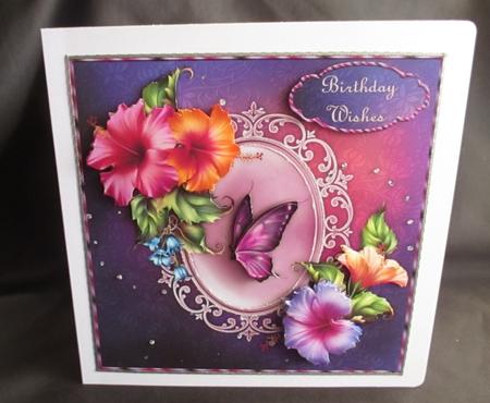 Floral Fantasy 8" Square Card Mini-kit by Angela Walker