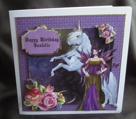 Unicorn and Purple Fairy Plus Gift Card by Angela Walker