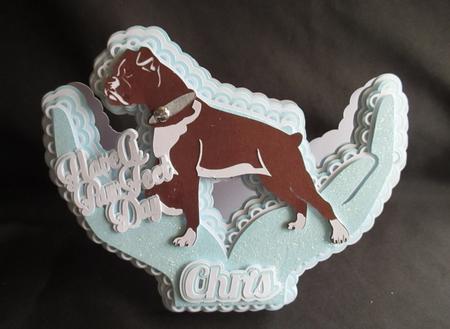 Cupped Boxer Card by Angela Walker