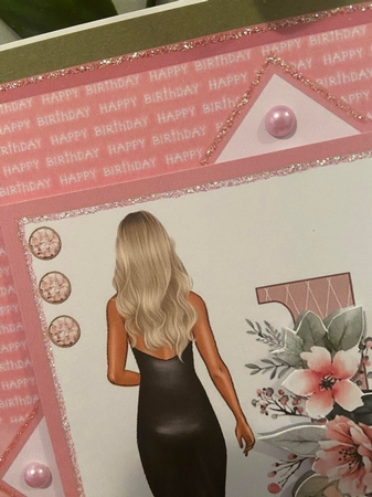 Blonde 18th Birthday (7x7 inch square card kit) by Angela White
